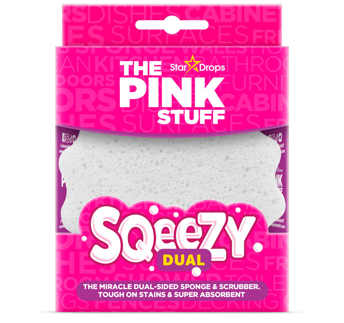 Star Drops Pink Stuff Dual Sided Sponge & Scrubber 1 pc