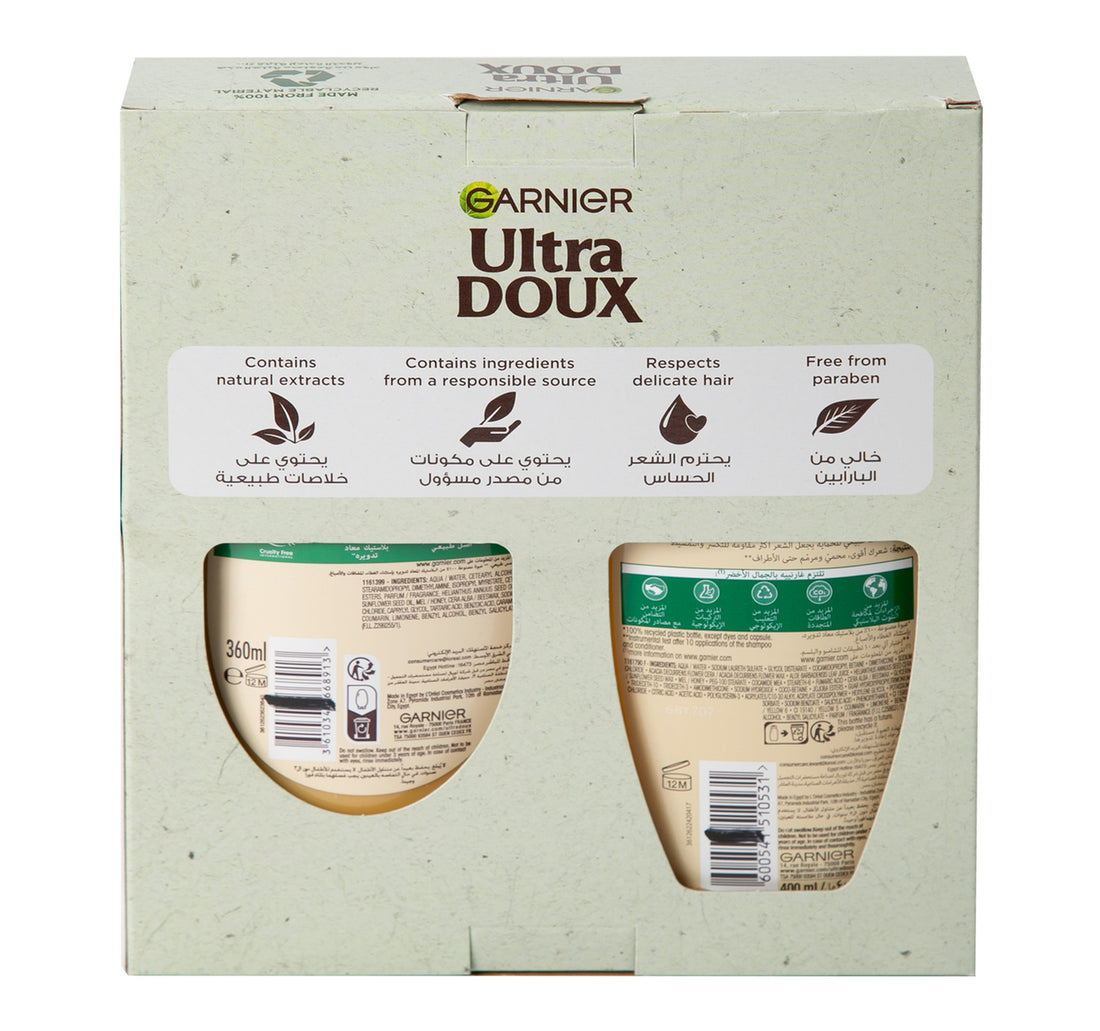 Garnier Ultra Doux Honey Treasures Shampoo 400 ml + Conditioner 360 ml