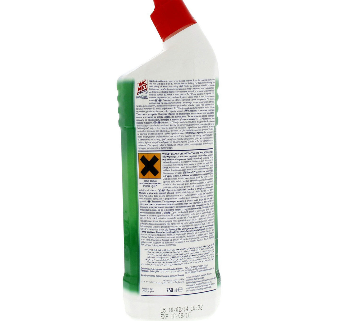 W.C Net Mountain Fresh Bleach Gel With Baking Soda 750 ml