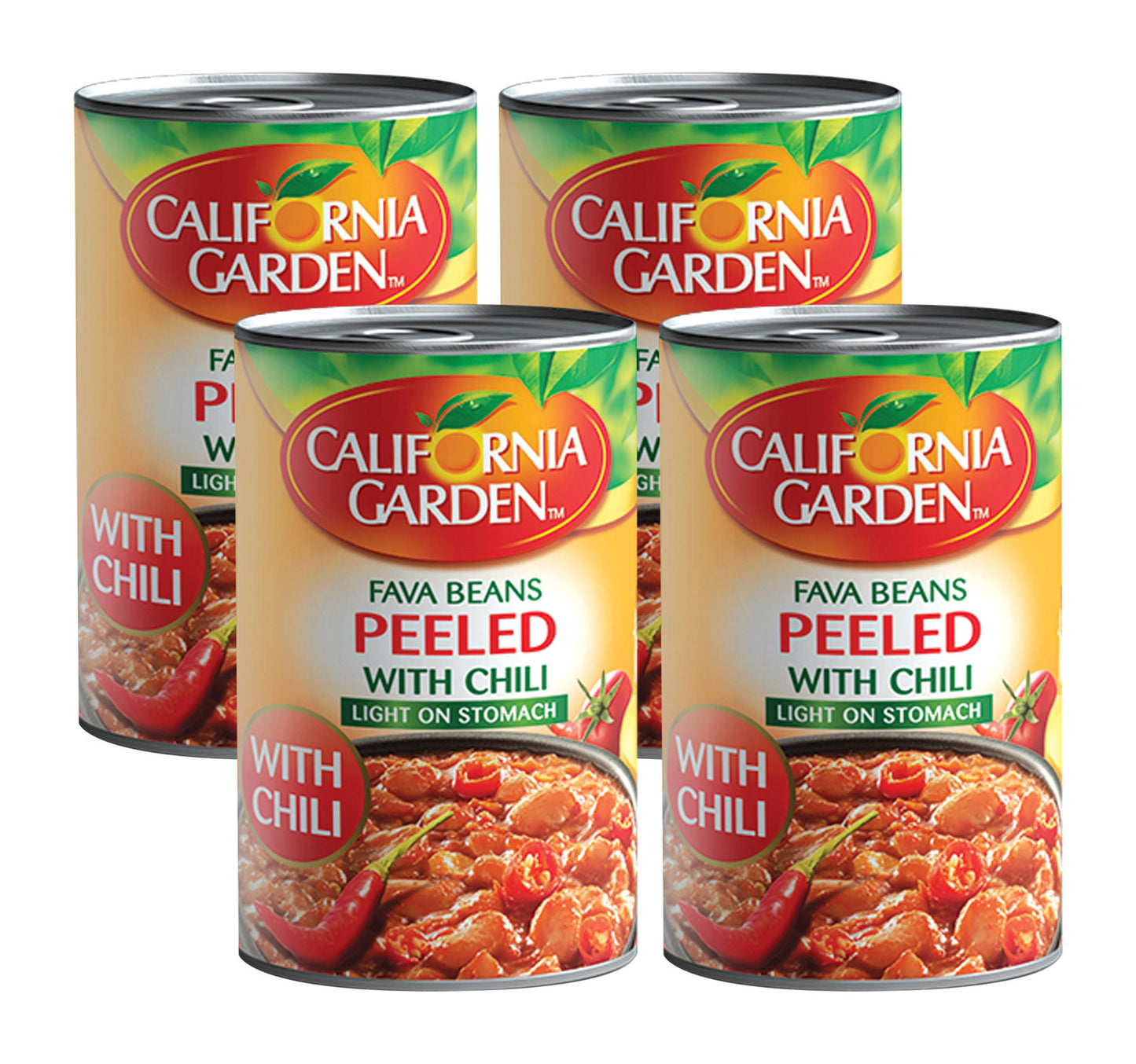 فول مقشر مع الفلفل الحار من حدائق كاليفورنيا 450 جم 3+1