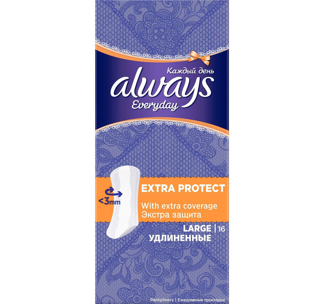 Always Daily Liners Extra Protect Pantyliners Large 16 pcs