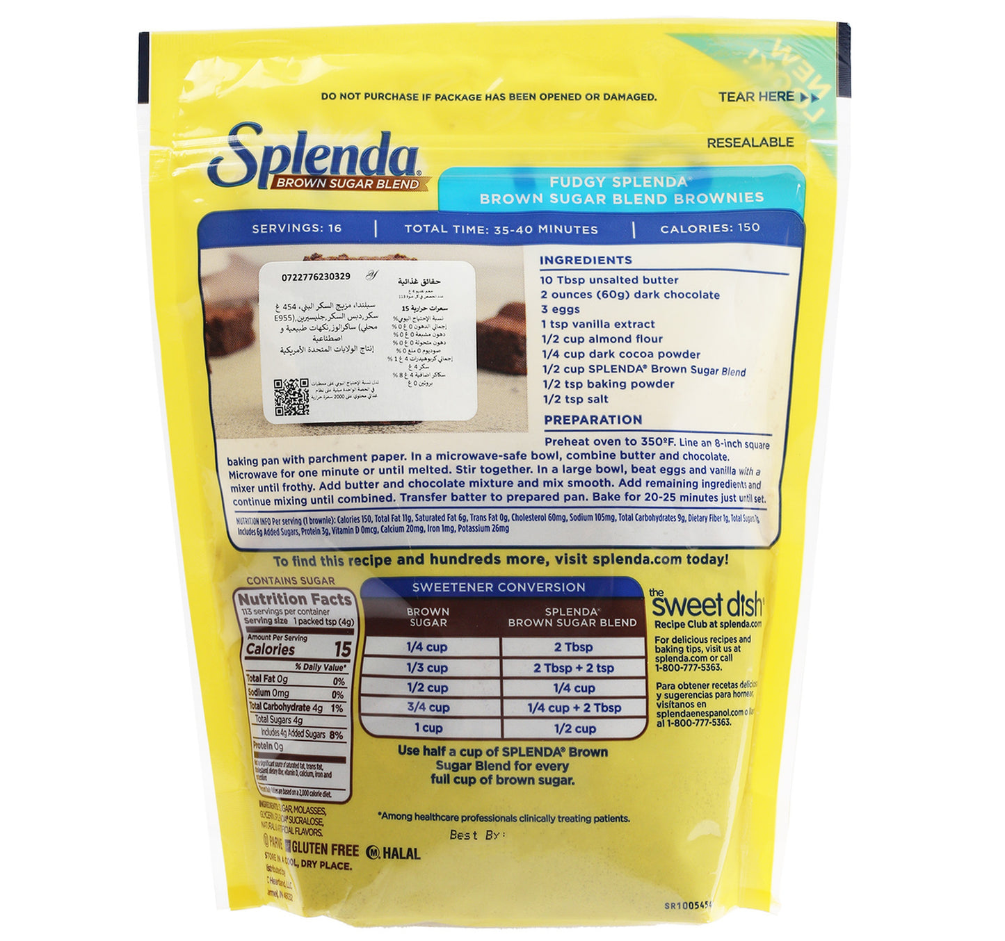 Splenda Gluten Free Brown Sugar Blend 454 g