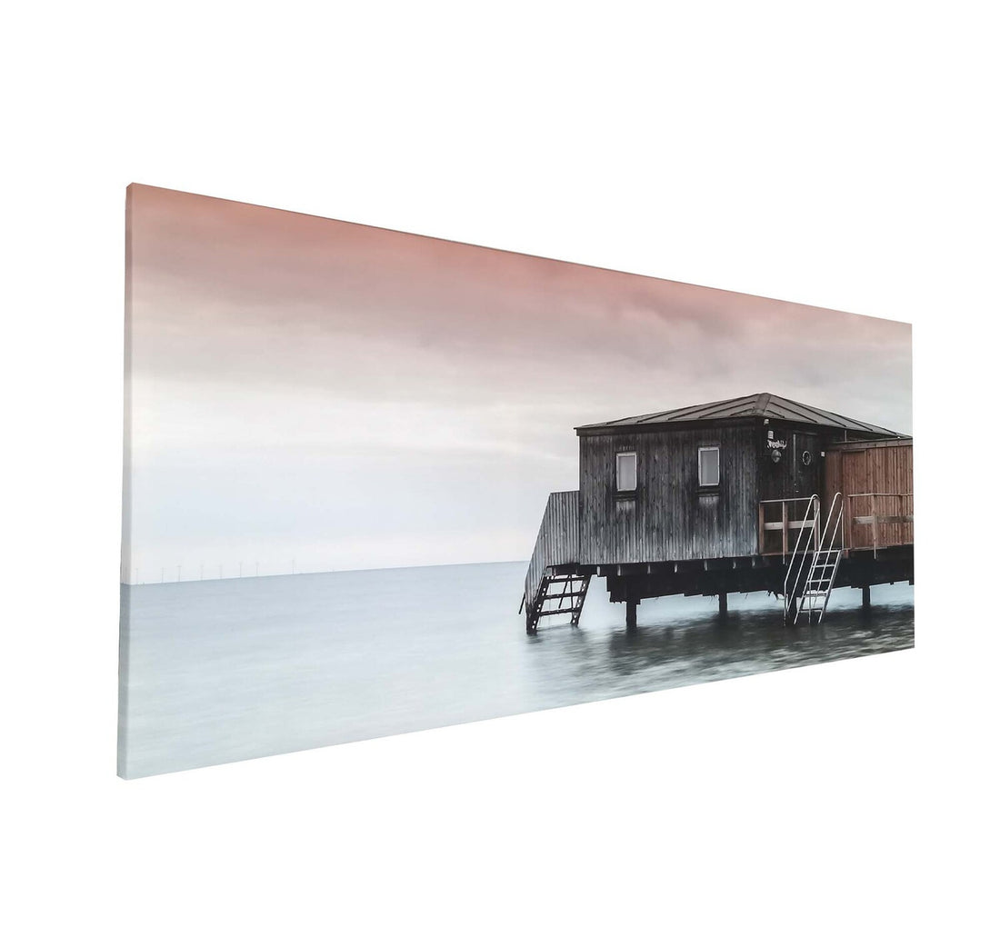 Maple Leaf Canvas Wall Picture With Wooden Frame 56x140cm