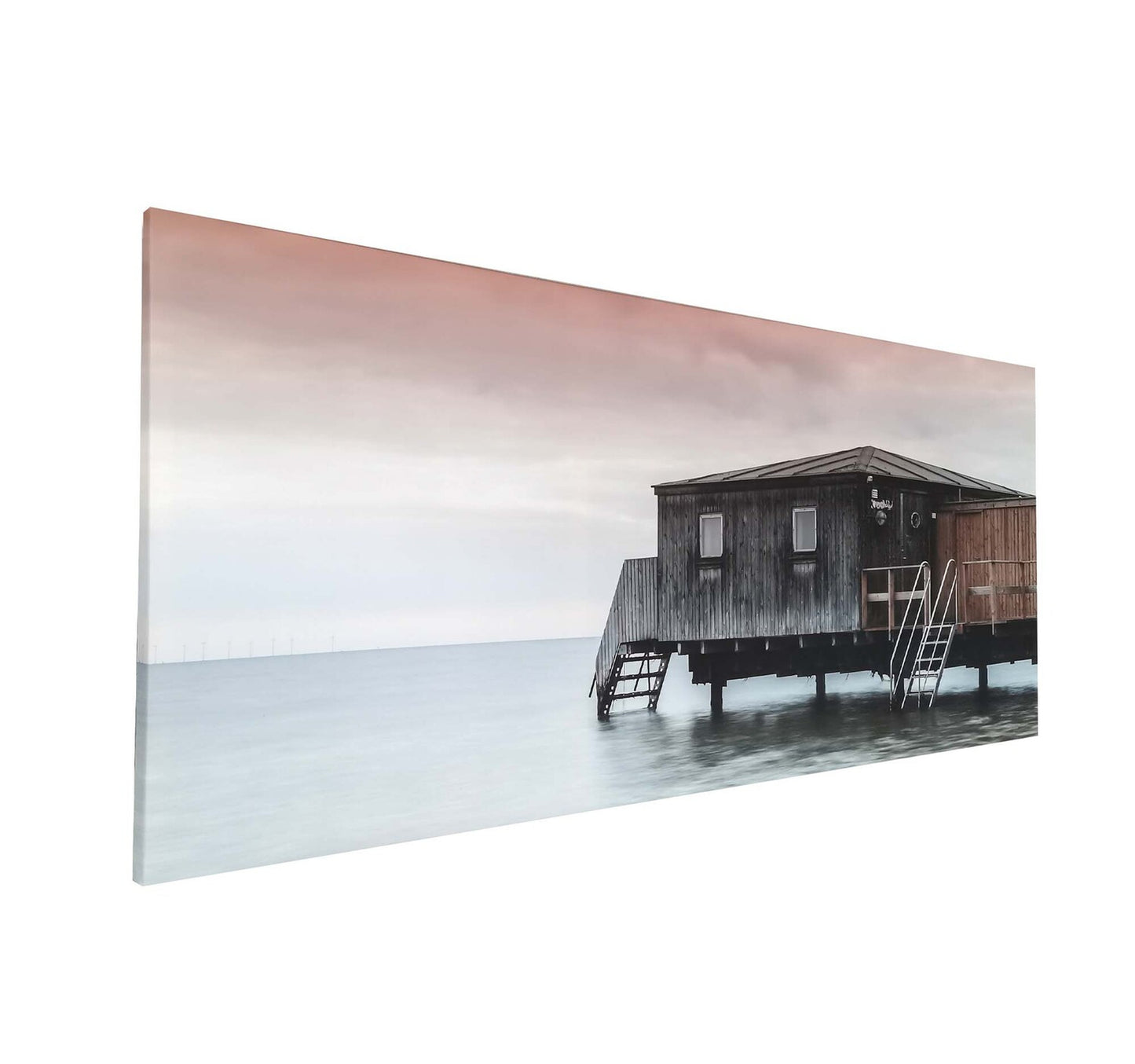 Maple Leaf Canvas Wall Picture With Wooden Frame 56x140cm