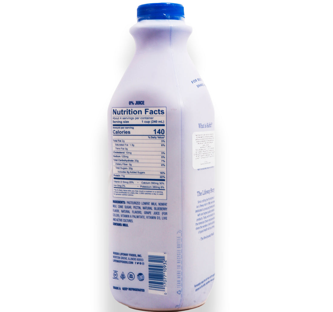 Lifeway Kefir Probiotic Milk Blueberry Low Fat 946 ml