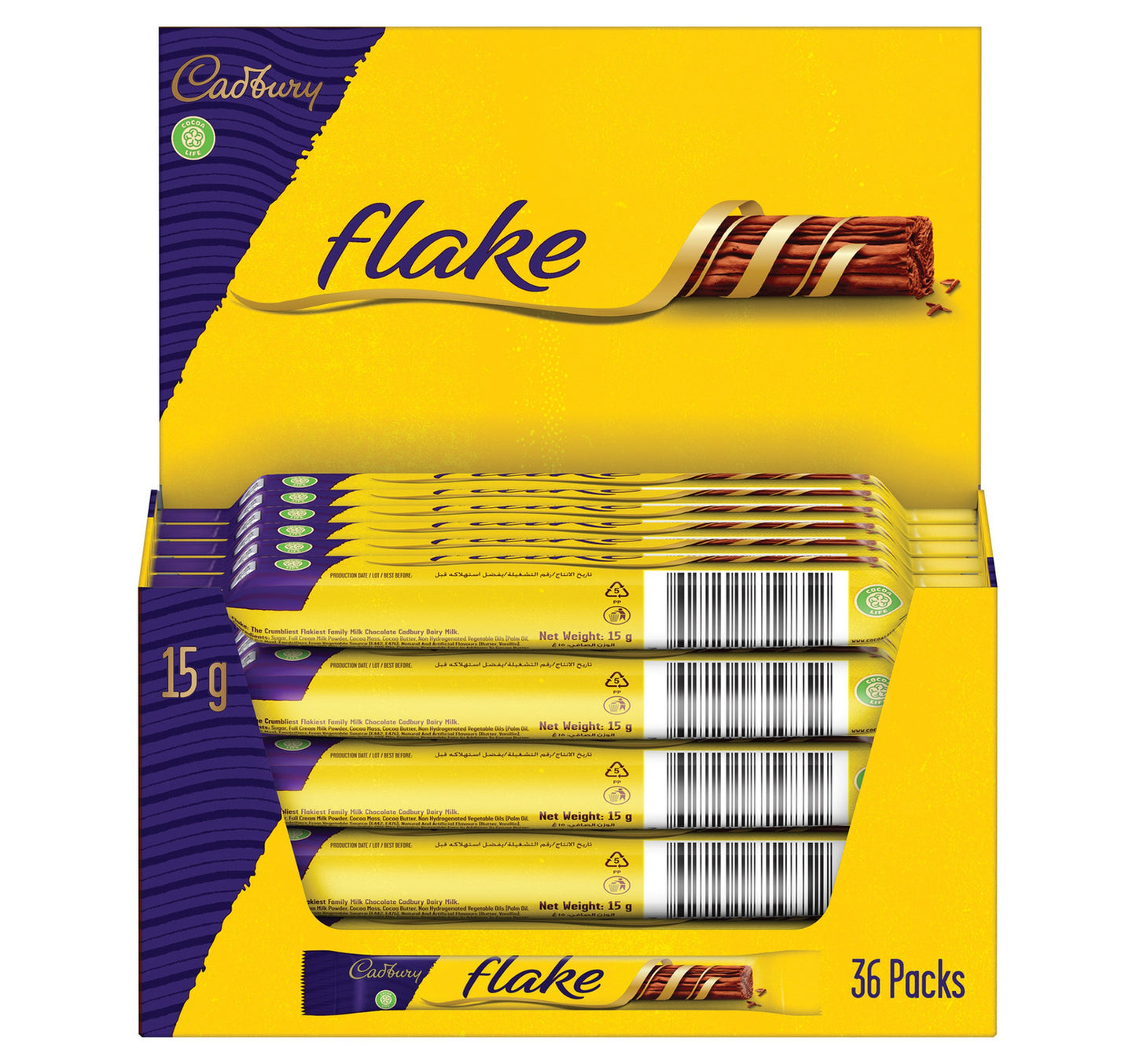 Cadbury Flake Original Chocolate Bar 36 x 15 g