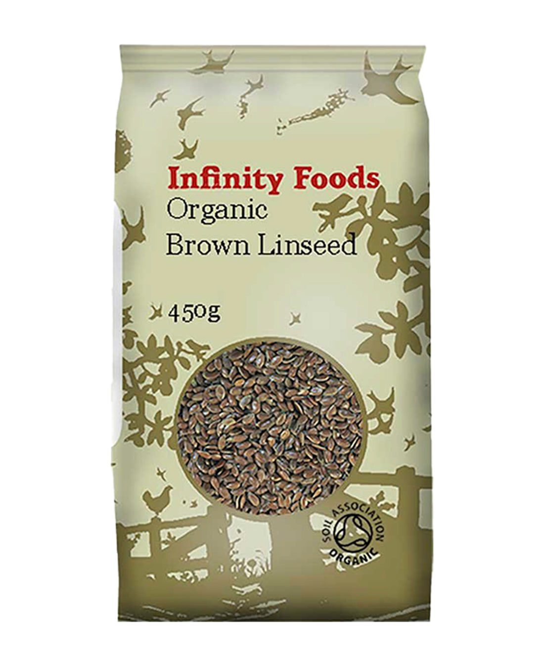 بذور الكتان البنية العضوية من إنفينيتي فودز 450 جم