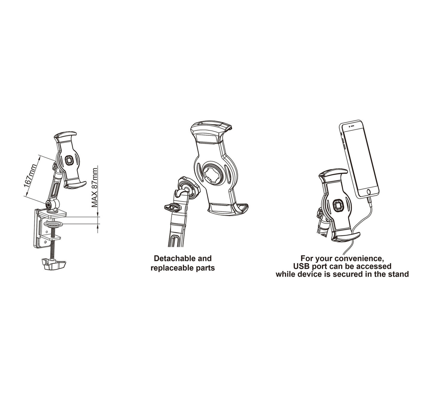 Ikon Universal TabletvStand IK-T108B