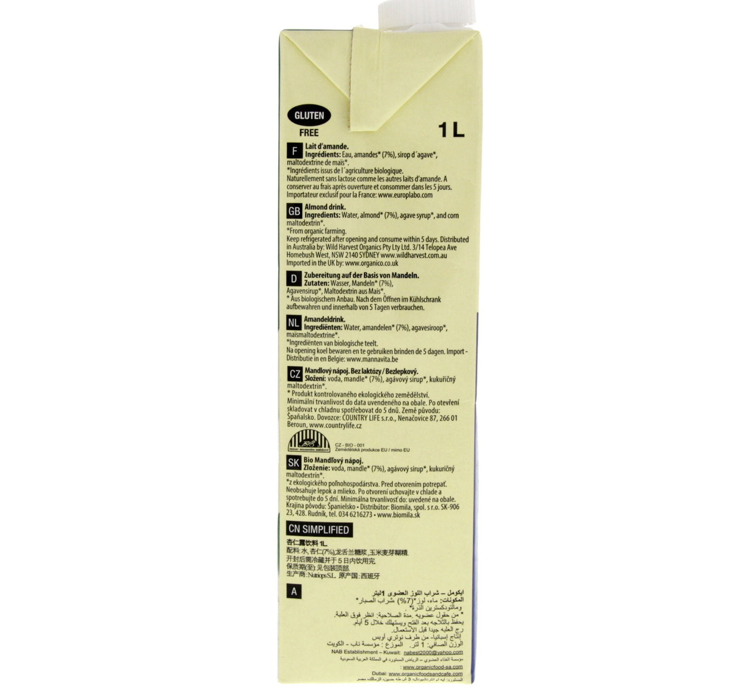 Ecomil Organic Almond Drink Original 1 Litre