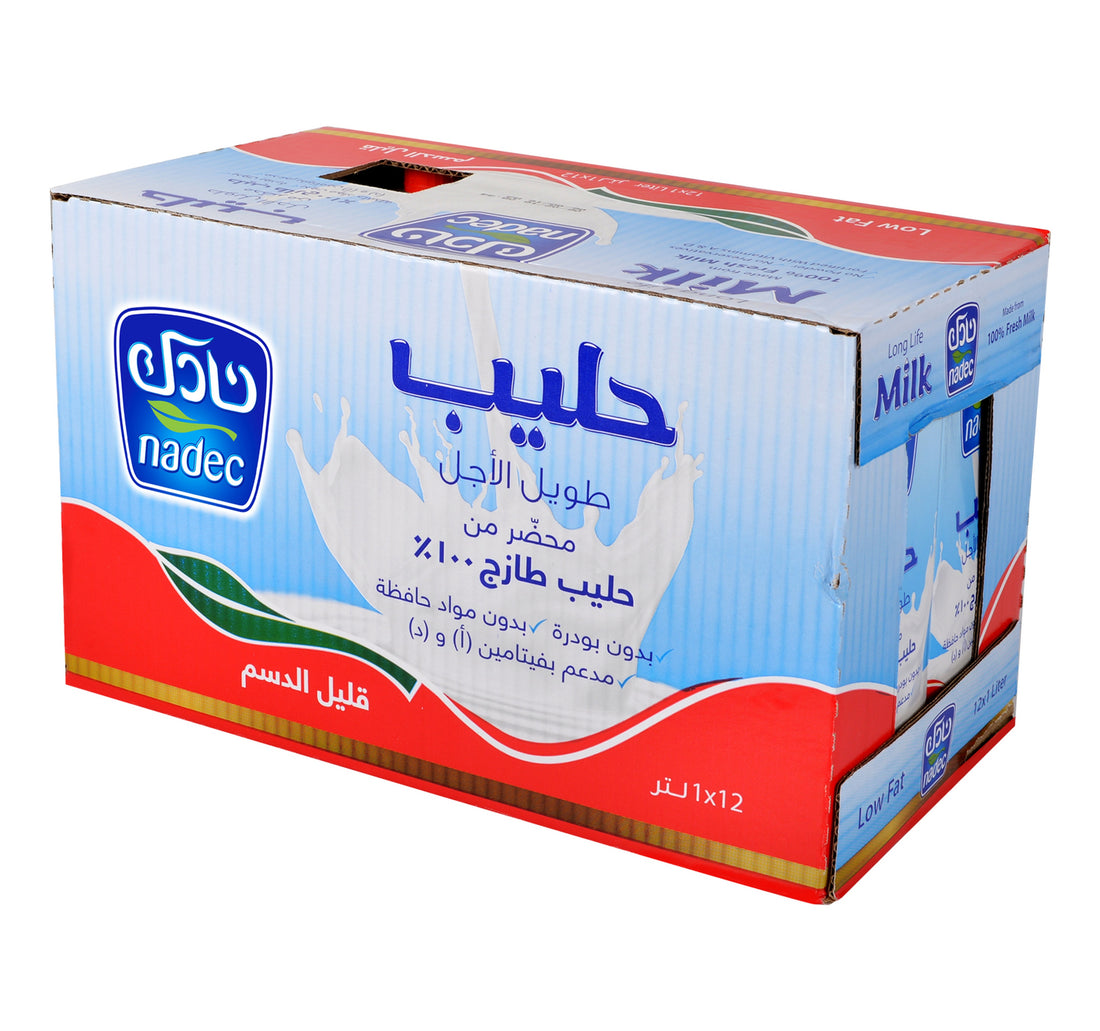 Nadec Long Life Low Fat Milk 12 x 1 Litre