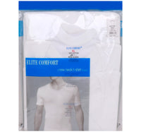 تي شيرت رجالي من Elite Comfort Cotton برقبة دائرية، مقاس XL، 3 قطع، أبيض، ELXTW