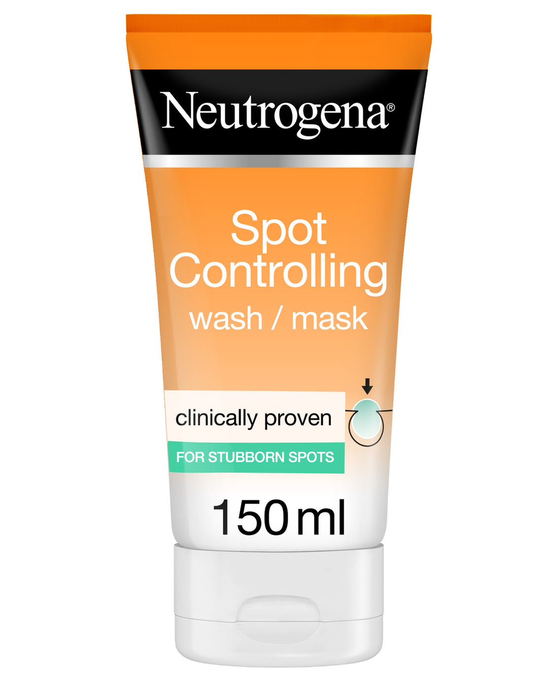 غسول الوجه نيوتروجينا فيزيبلي كلير 2 في 1، غسول وقناع 150 مل