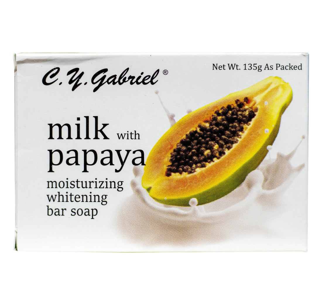 CY Gabriel Milk with Papaya Moisturizing Whitening Bar Soap 135 g