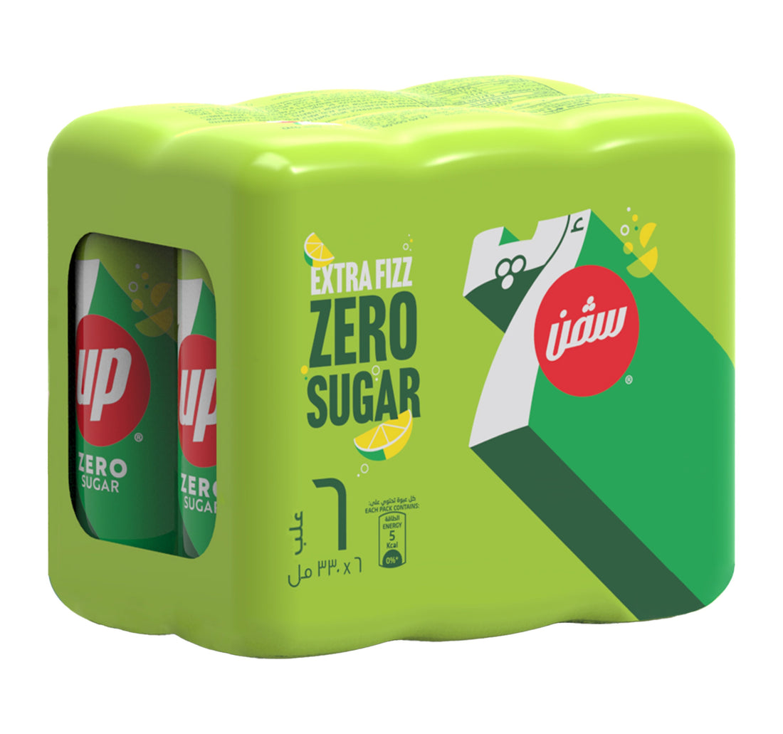 7UP Zero Cans 6 x 330 ml