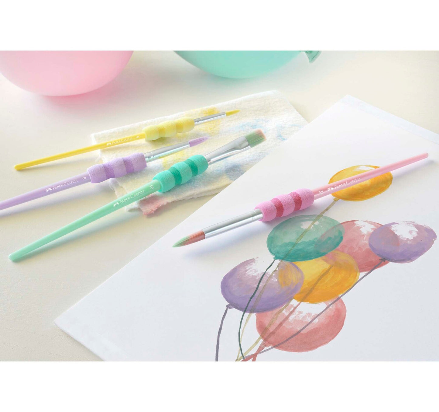 Faber-Castell Grip Paint Brush, 4 Pcs, 481620