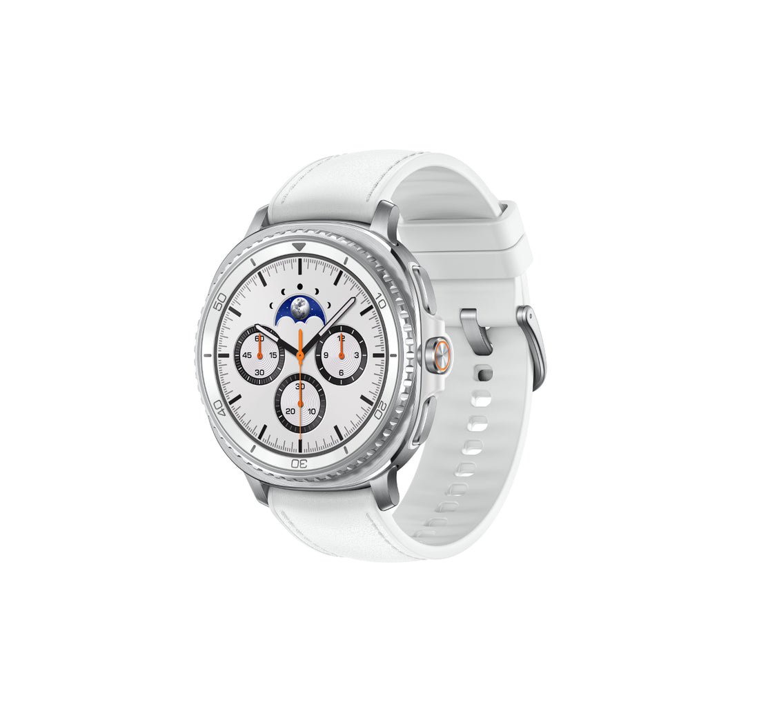 ساعة سامسونج جالاكسي واتش 8 كلاسيك الذكية، 46 مم، LTE، أبيض، SM-L505FZWAXSG