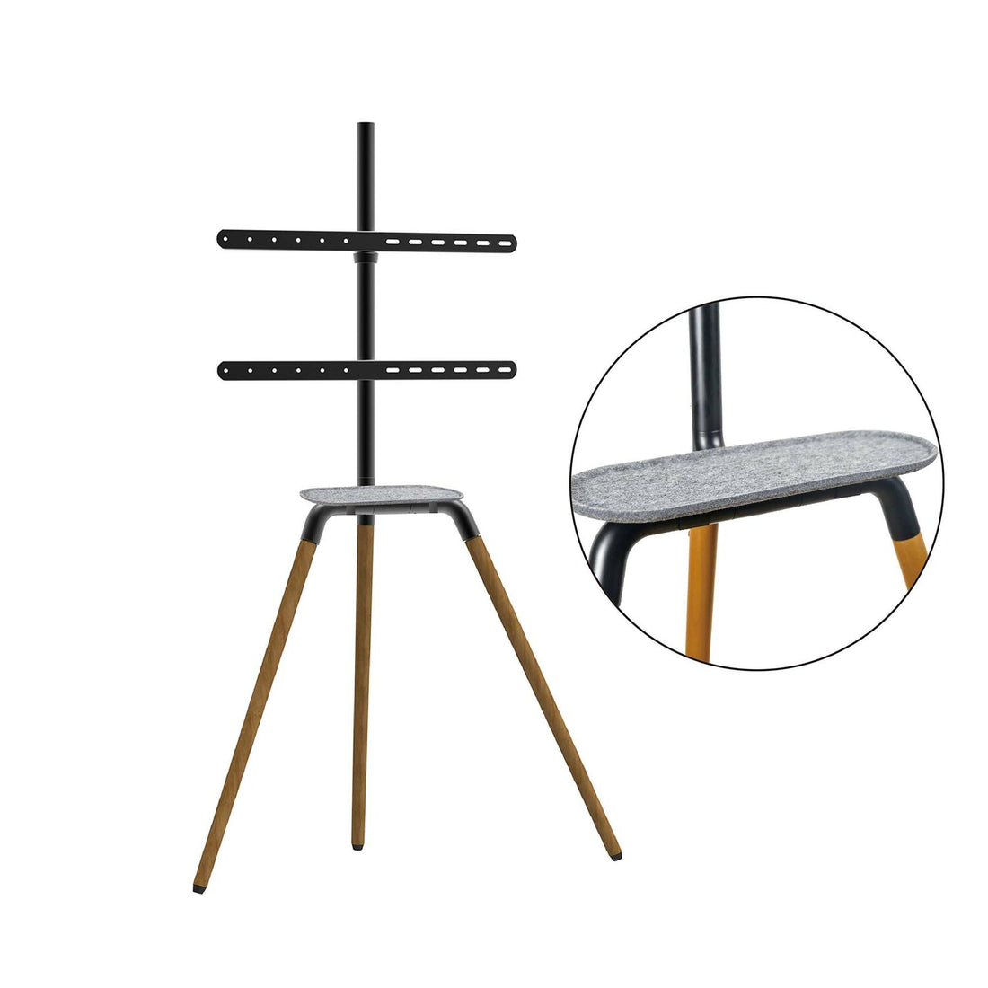 Maple Leaf Home CH Tripod Floor TV Stand with Tray, -, BR-FY101BA