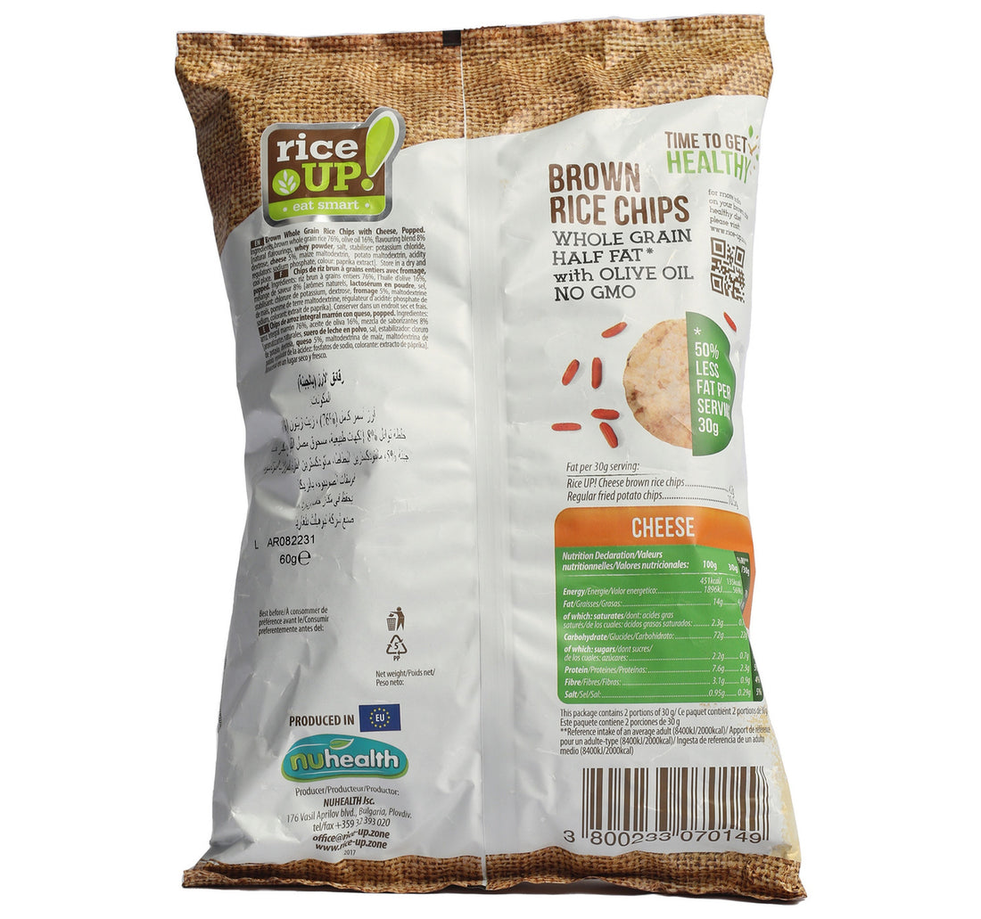 Rice Up Cheese Brown Rice Chips 60 g