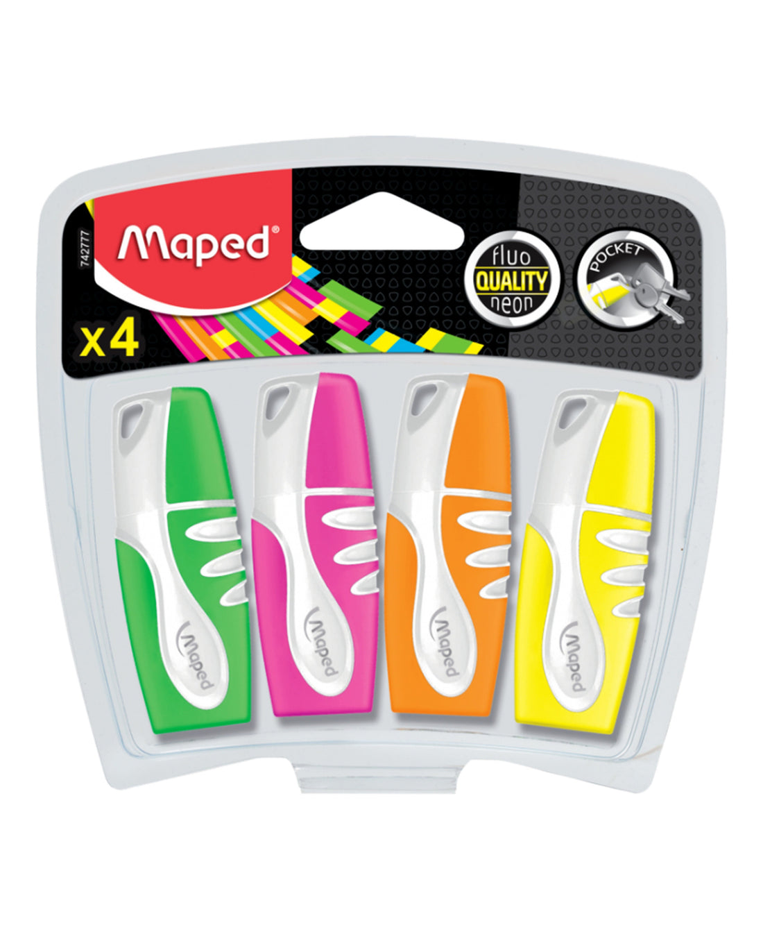 Maped Fluo Pocket Highlighter 4pcs MD-742777