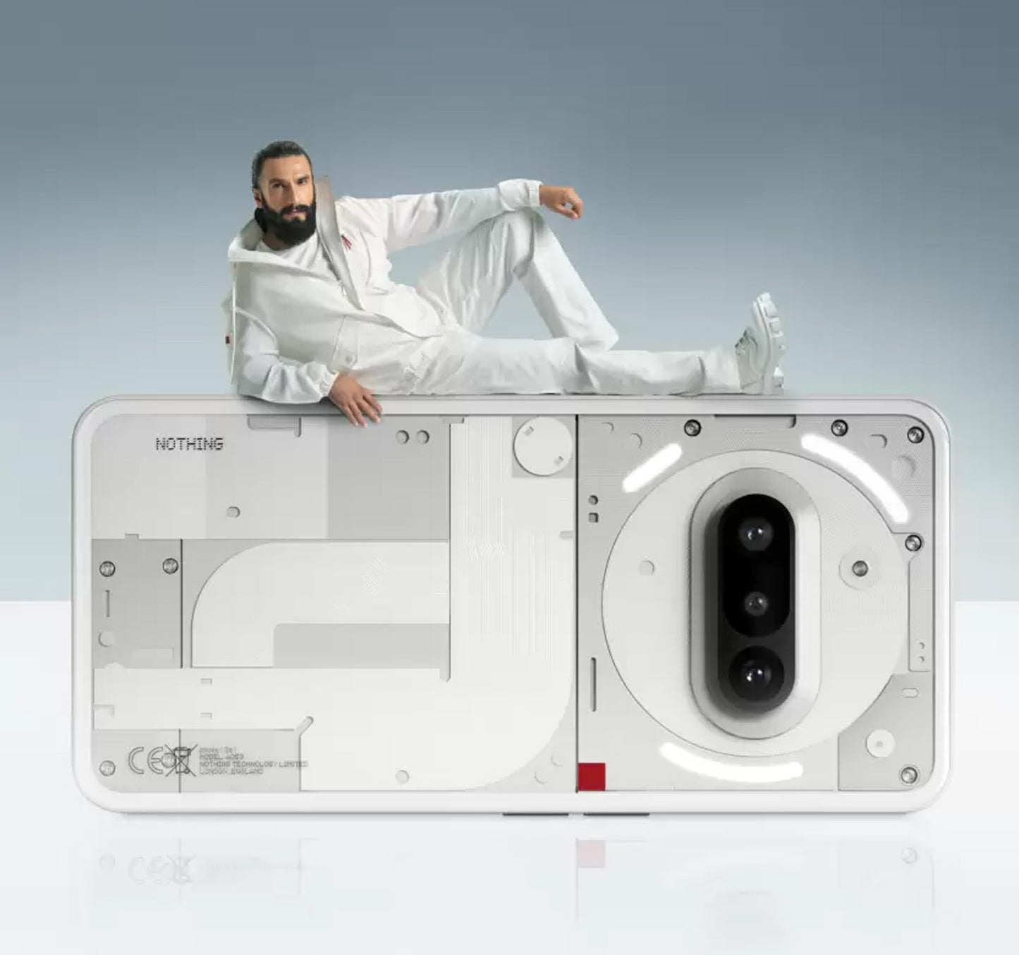 Nothing Phone (3a) 5G Smartphone, 12 GB RAM, 256 GB Storage, White, A10400152