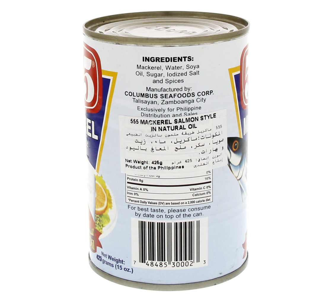 555 Mackerel In Natural Oil 425 g