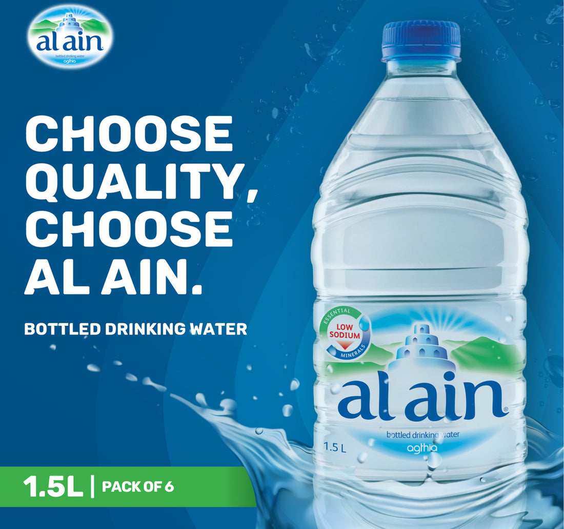 Al Ain Bottled Drinking Water Low Sodium Value Pack 6 x 1.5 Litres