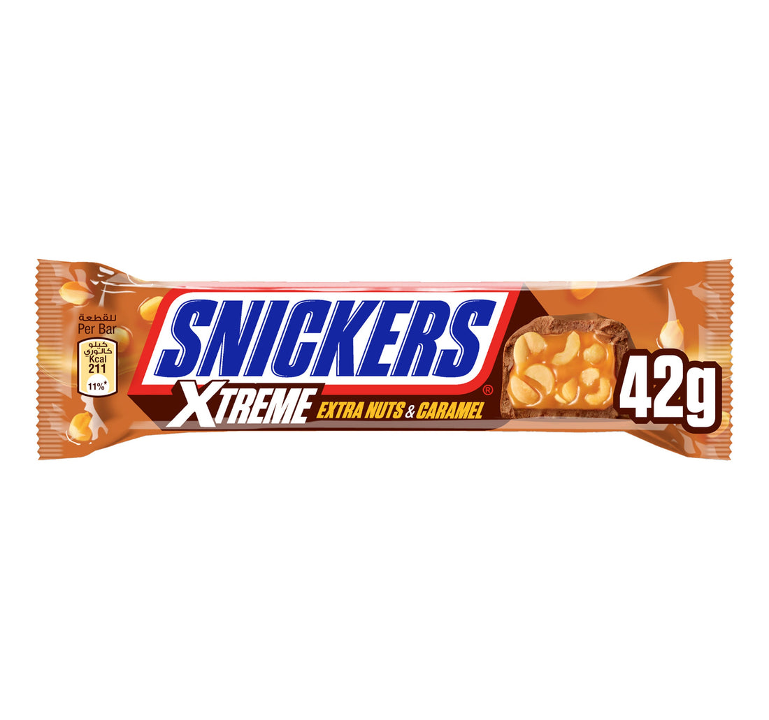 Snickers Extreme Extra Nut & Caramel Chocolate Bar 42 g