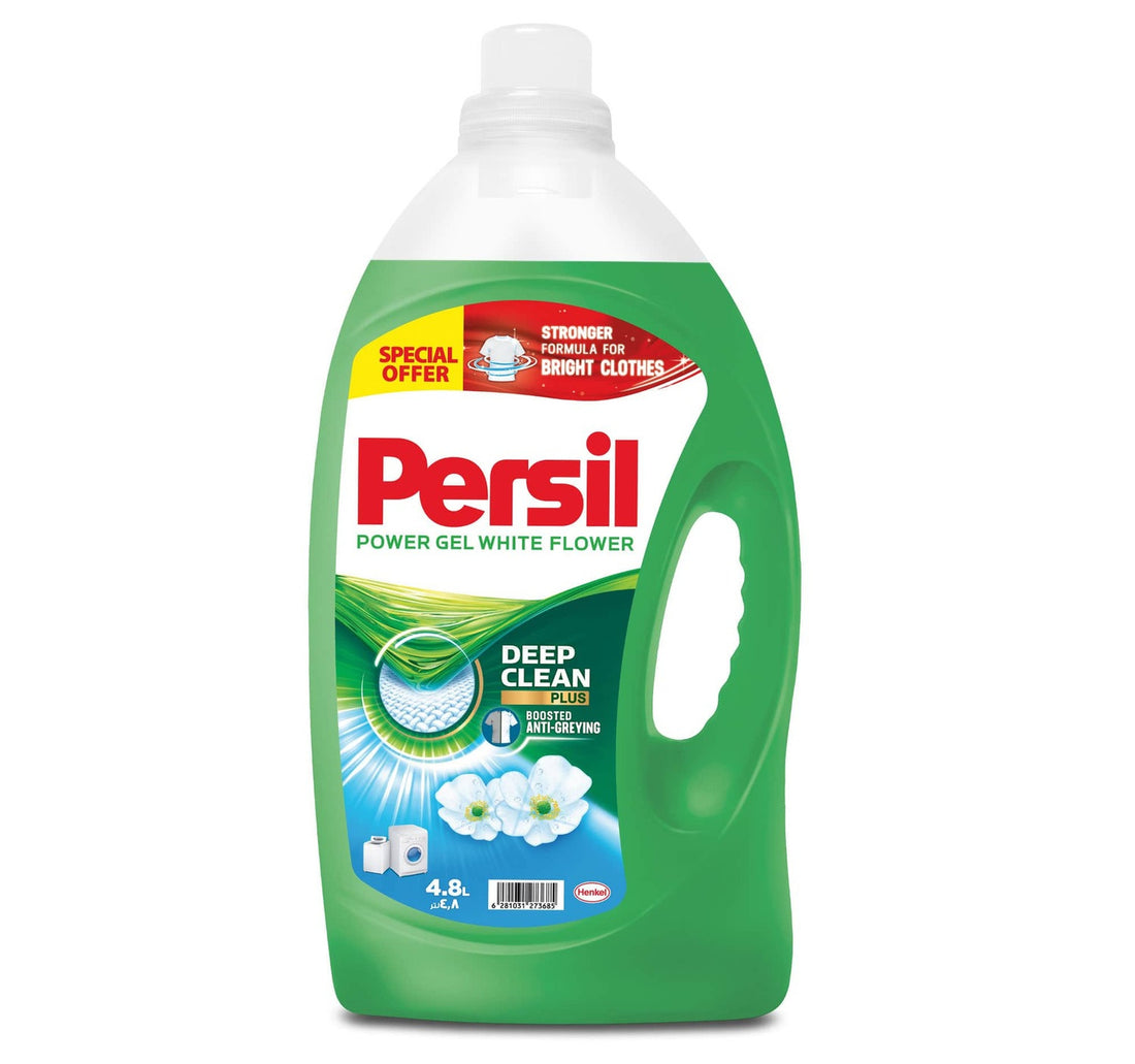 Persil Power Gel Liquid Laundry Detergent White Flower Value Pack 4.8 Litres