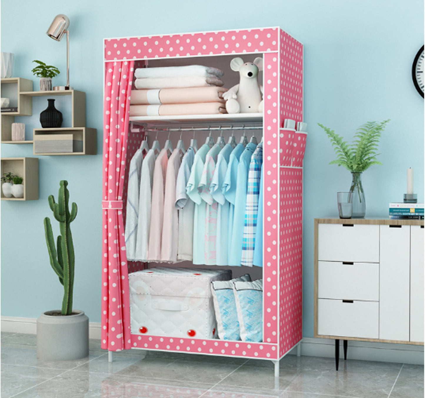 Maple Leaf Non-Woven Fabric Wardrobe, Foldable Storage Organizer 1006