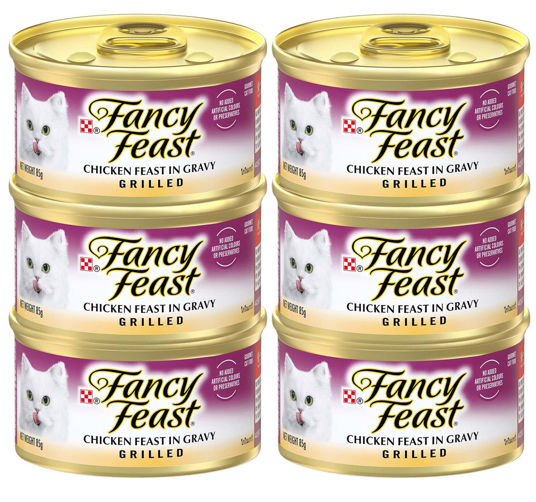 Purina Fancy Feast Grilled Chicken Feast In Gravy Cat Food 6 x 85 g