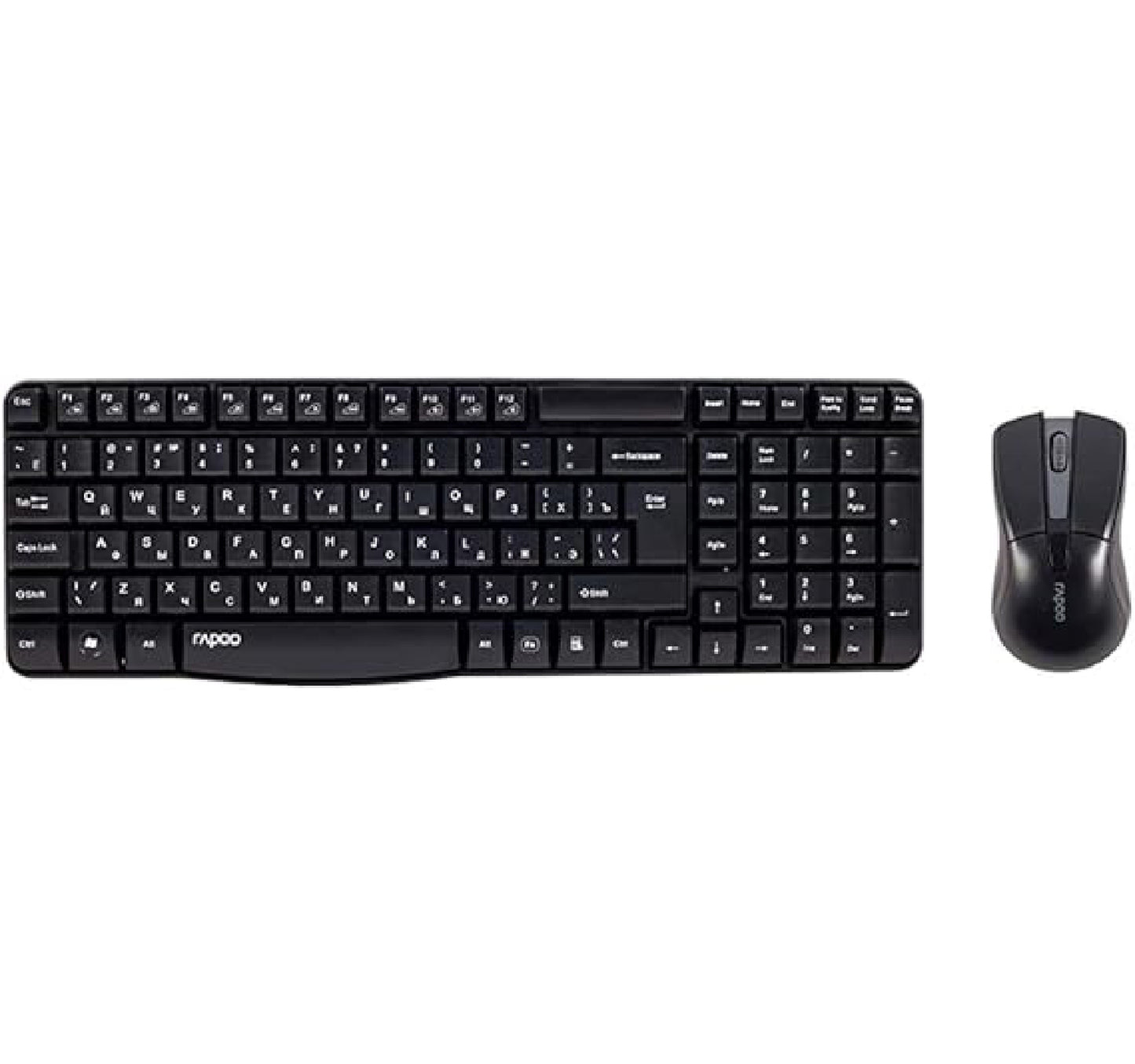 Rapoo Wireless Keyboard with Mouse, Black, X1800S Pro