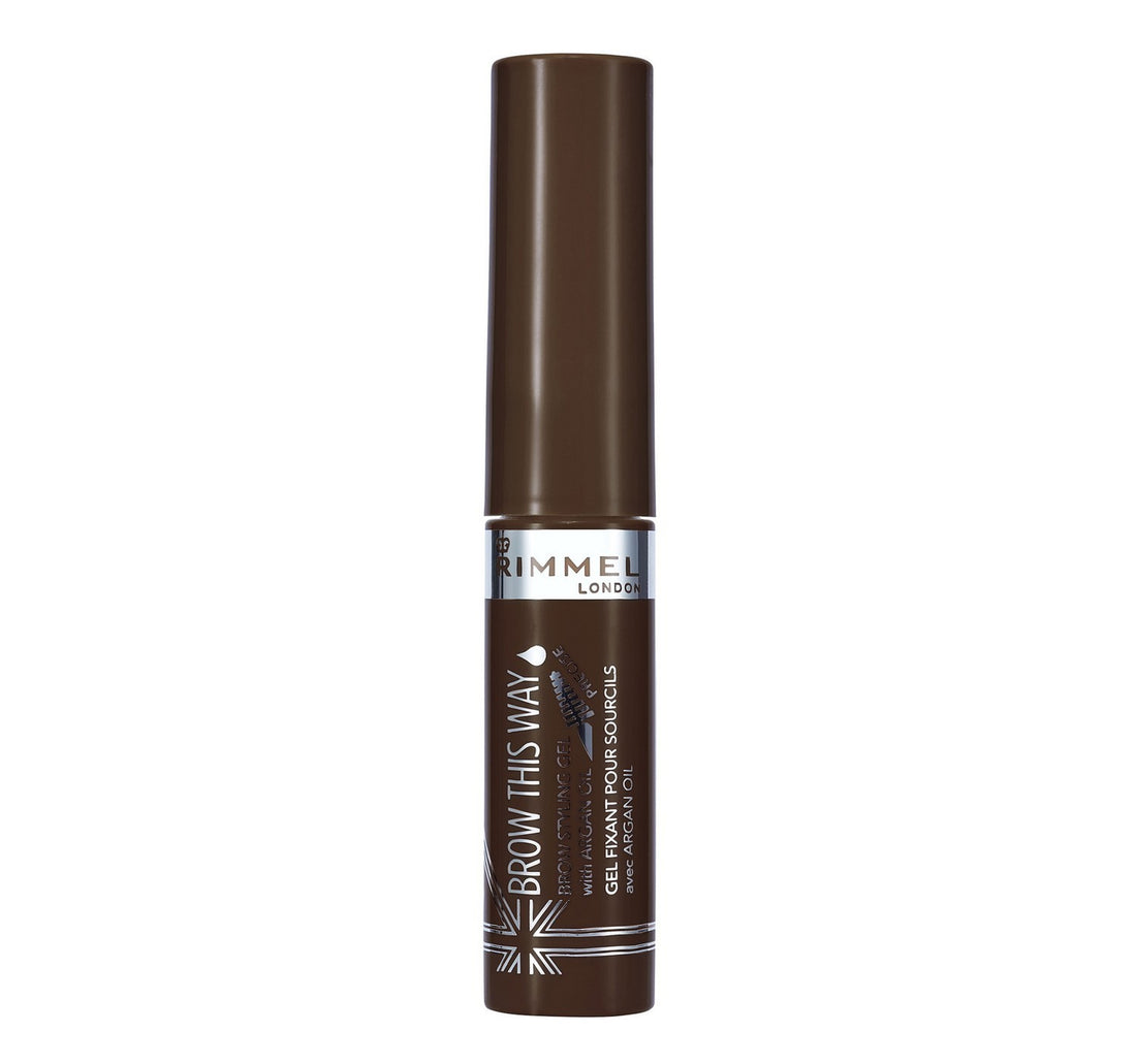 Rimmel London Brow This Way Eyebrow Gel With Argan Oil Dark Brown 1pc