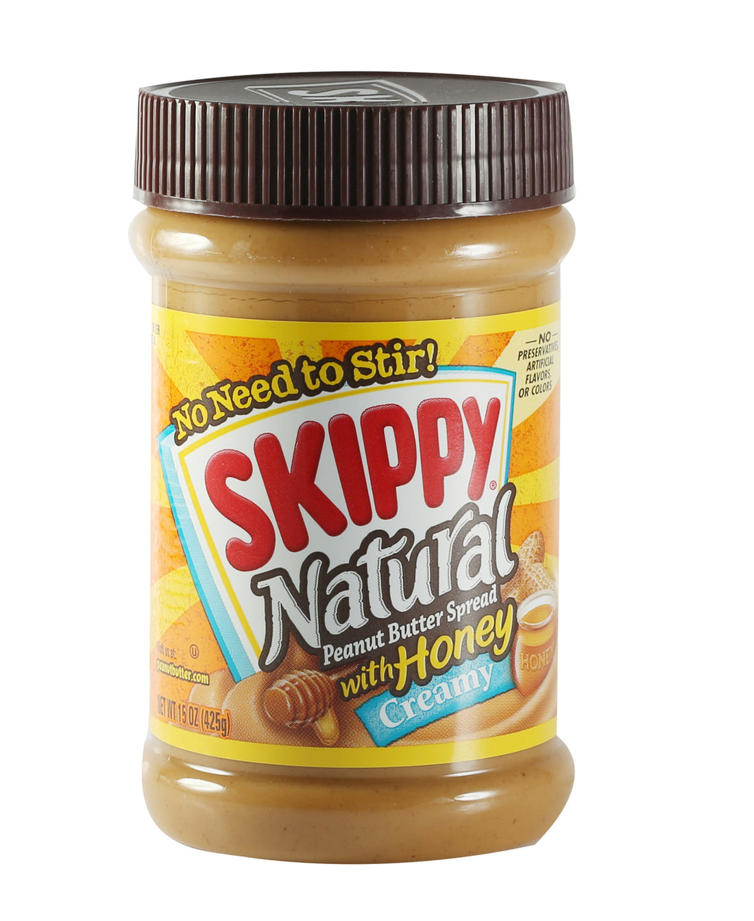 زبدة الفول السوداني الطبيعية من سكيبي مع العسل خالية من الغلوتين 425 جم