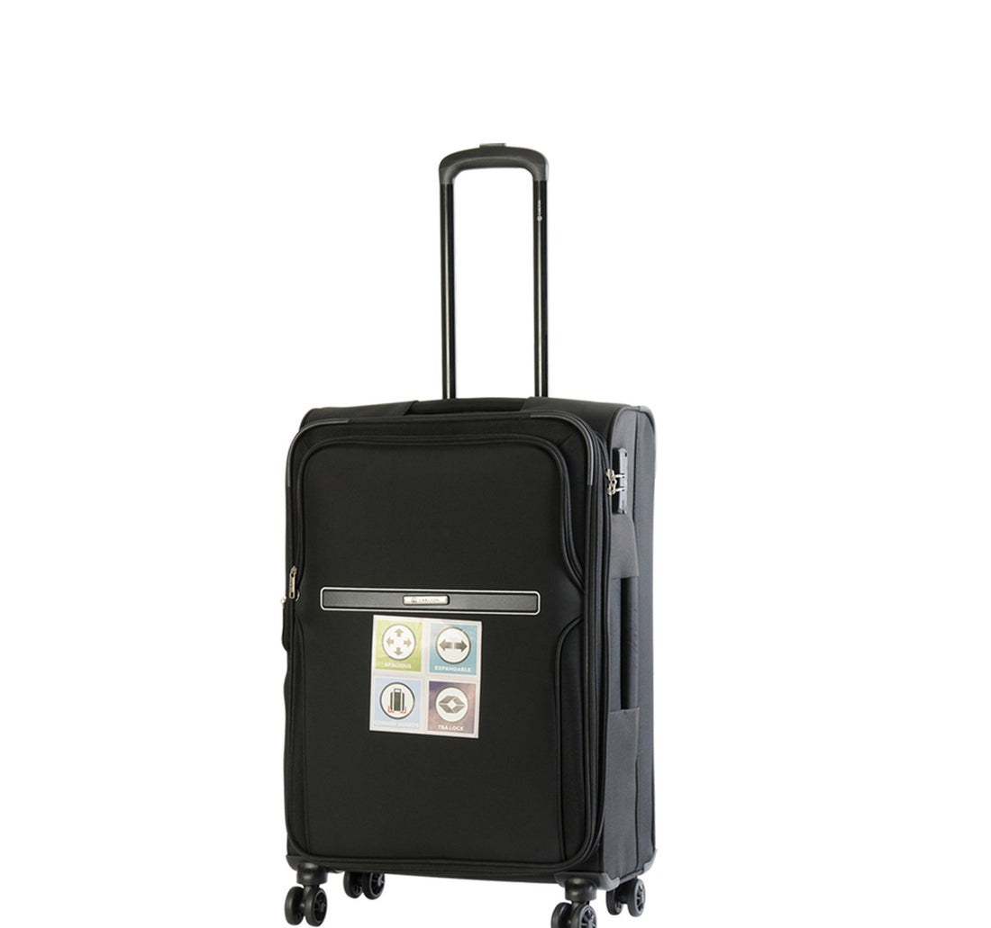 Carlton Turbolite 4 Wheel Soft Trolley, 71 cm, Black