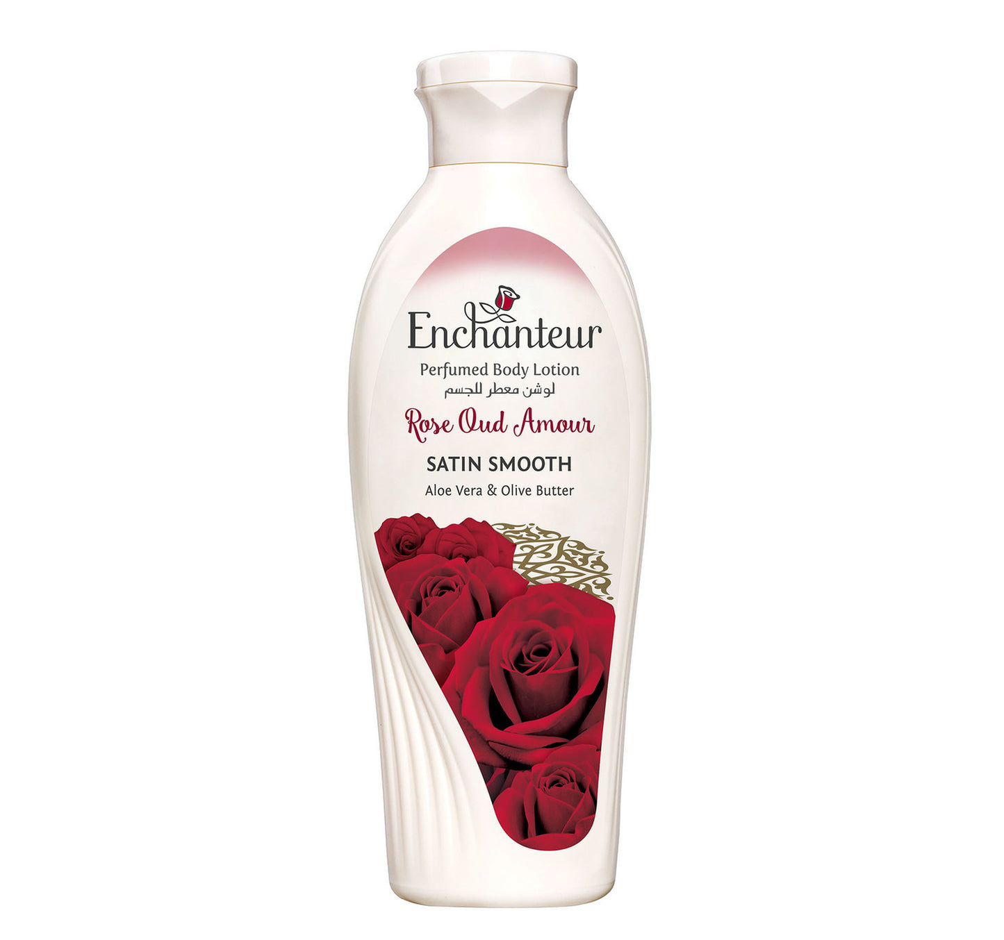 Enchanteur Satin Smooth Rose Oud Amour Lotion with Aloe Vera & Olive Butter 250 ml