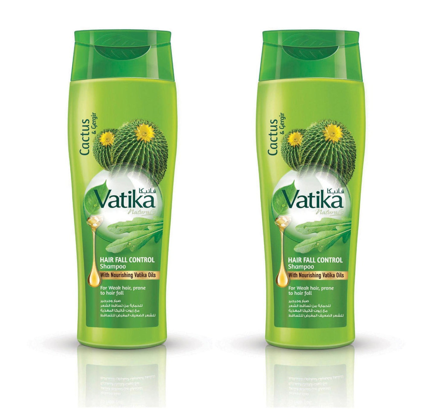 Vatika Cactus And Gergir Hair Fall Control Shampoo 2 x 400 ml