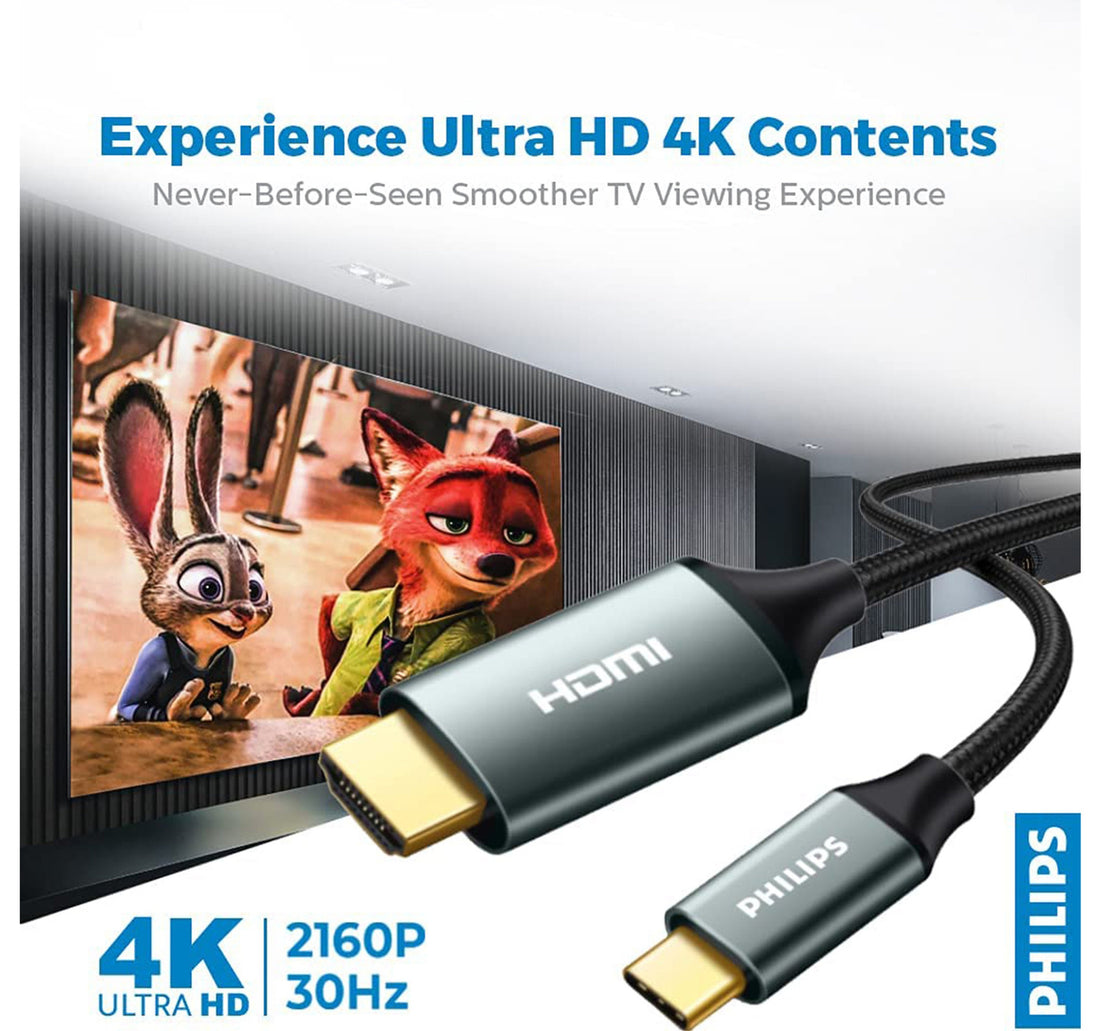 Philips Type C to HDMI Cable SWV5430/10 1.5M,Black