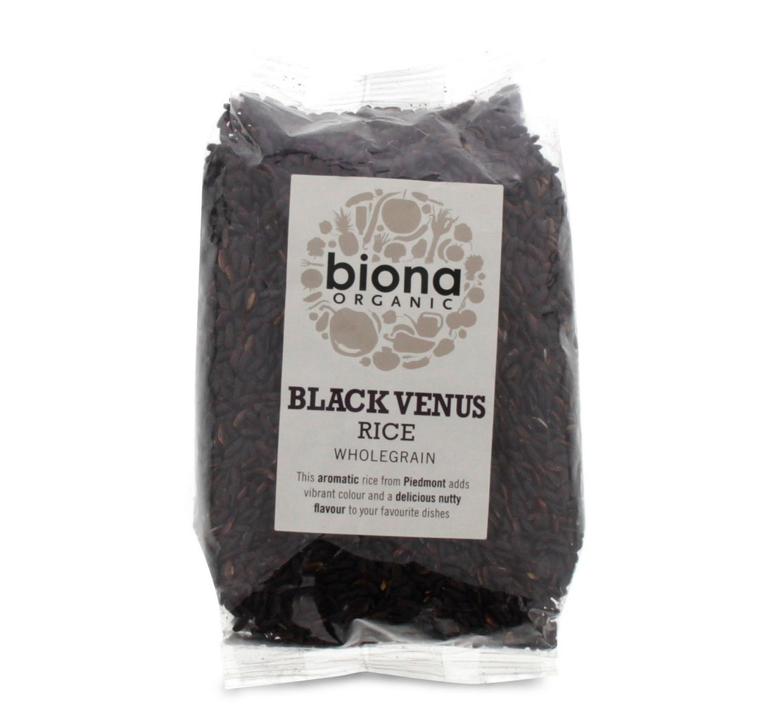 أرز بيونا العضوي الأسود الكامل الحبة 500 غرام