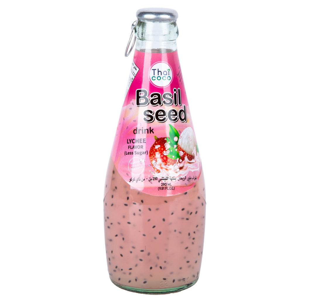Thai Coco Lychee Flavor Basil Seed Drink 290 ml
