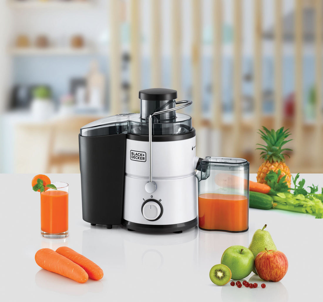 Black+Decker Juice Extractor, 600 W, Black/Silver, JE600-B5