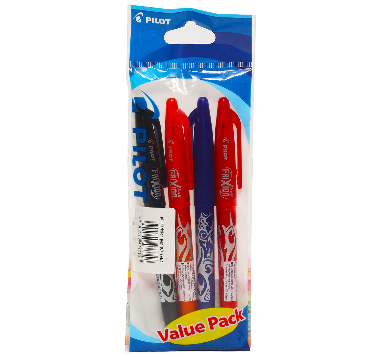 Pilot Frixion Ball Pen BLFR-7 S4-318 Assorted