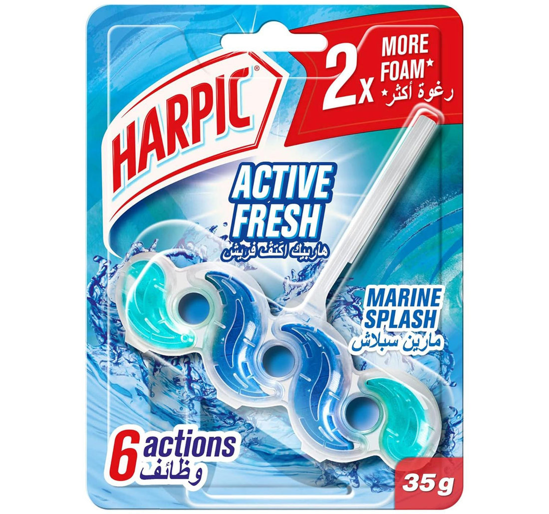 منظف المرحاض هاربيك أكتيف فريش ووتر ريم بلوك برائحة الرذاذ البحري 35 جم