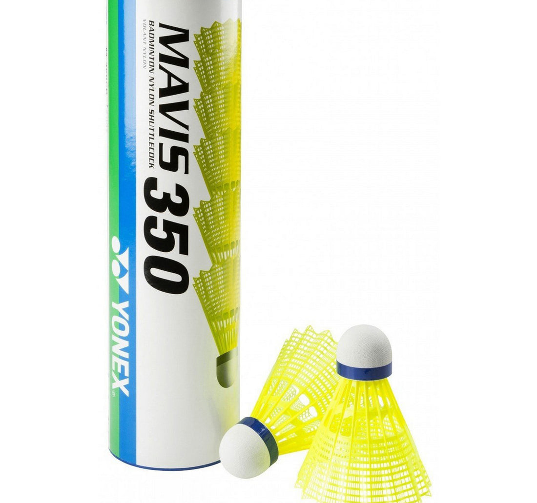 Yonex Mavis 350 Slow Speed Shuttlecock, 6 Pieces, Yellow