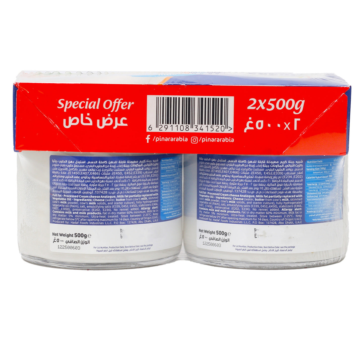 Nyssa Spreadable Processed Cream Cheese 2 x 500 g
