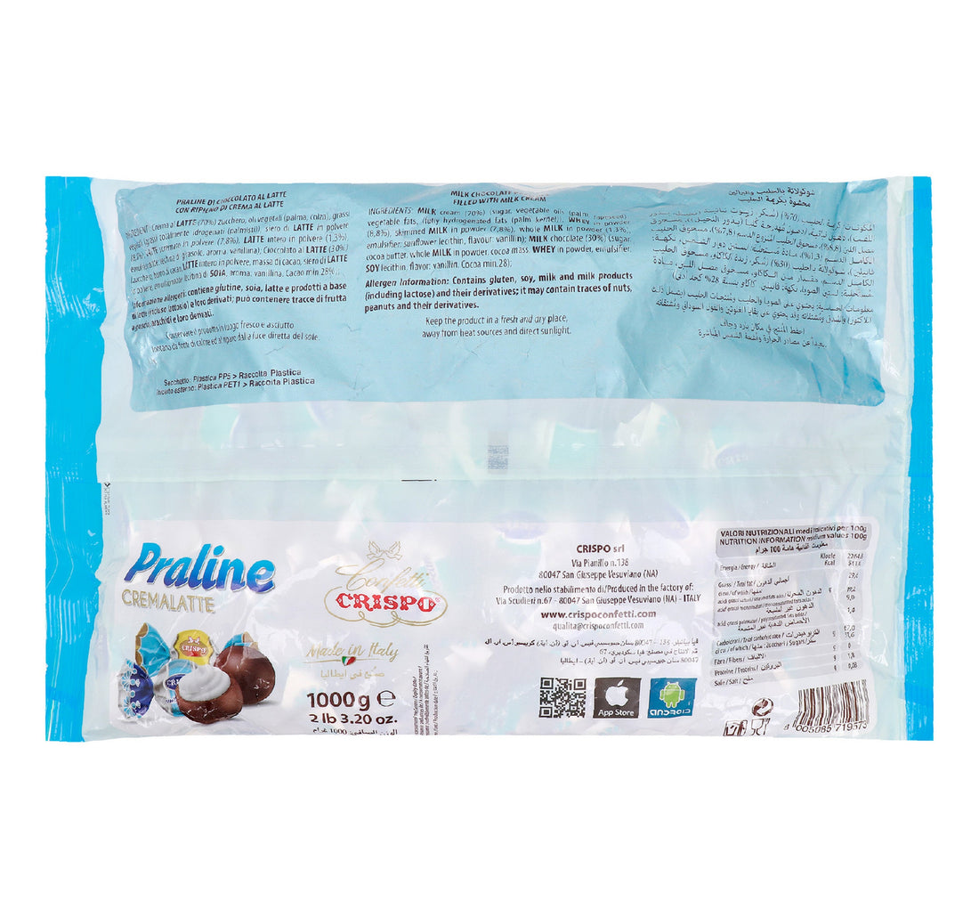 Crispo Praline Milk Cream Chocolate 1 kg