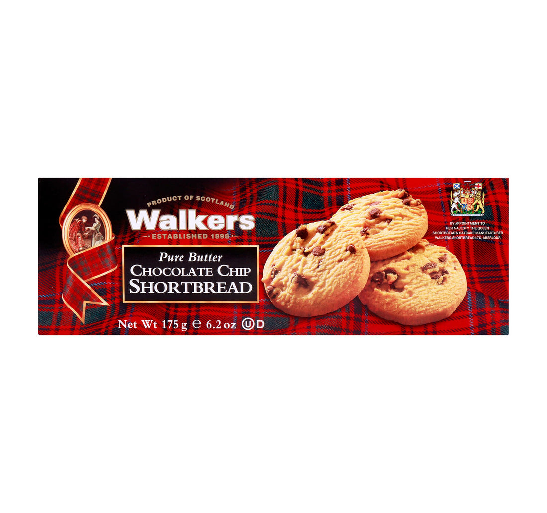 بسكويت الزبدة النقية برقائق الشوكولاتة من ووكرز 175 جم