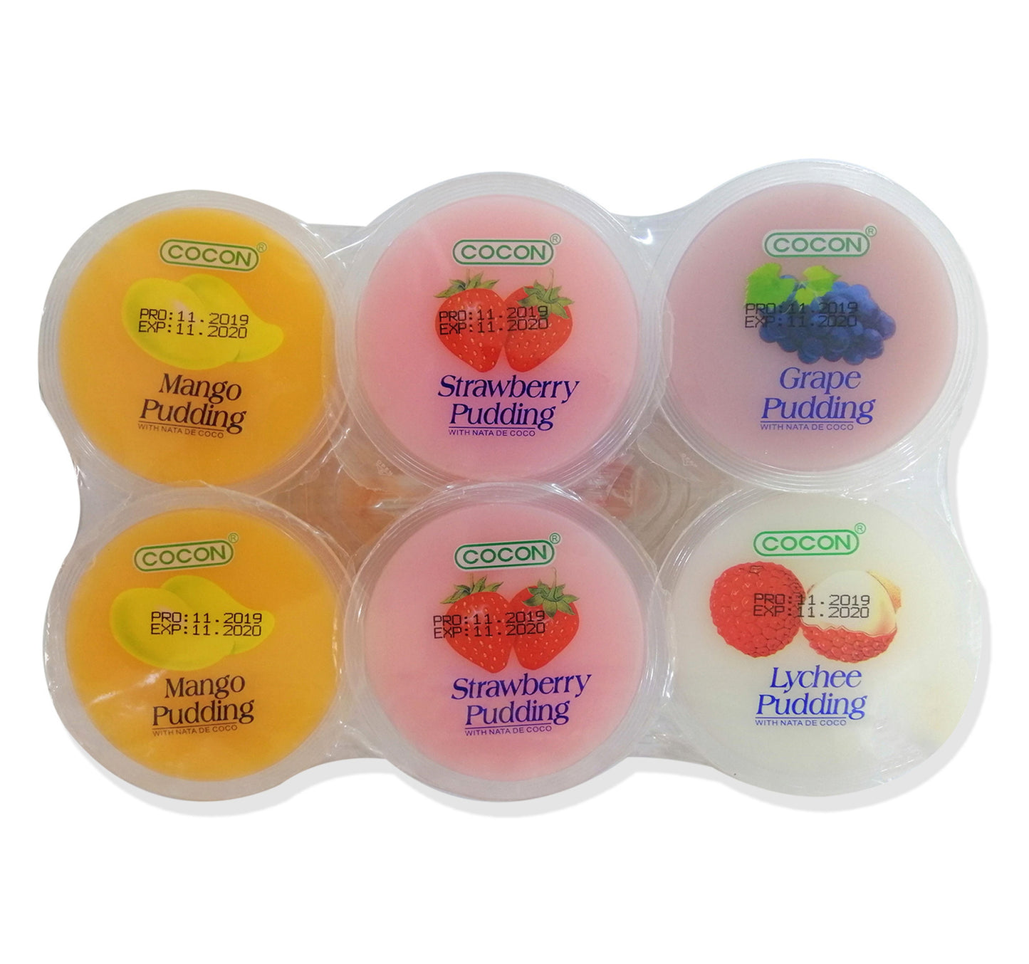 Cocon Nata Pudding Assorted 6 x 118 g