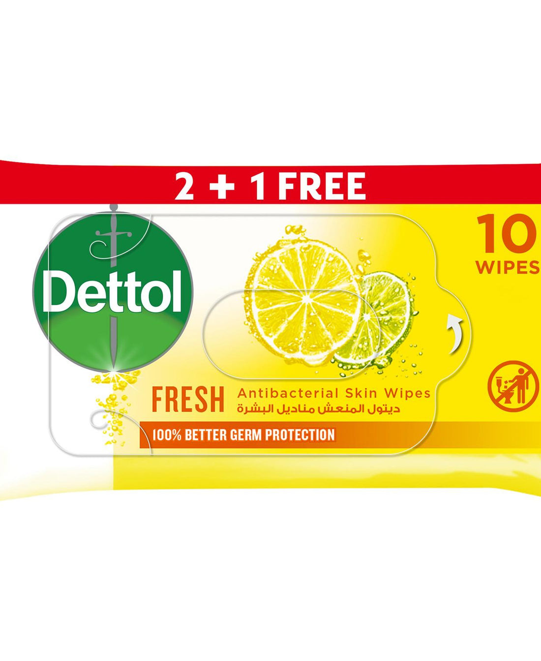 Dettol Fresh Antibacterial Skin Wipes 3 x 10 pcs