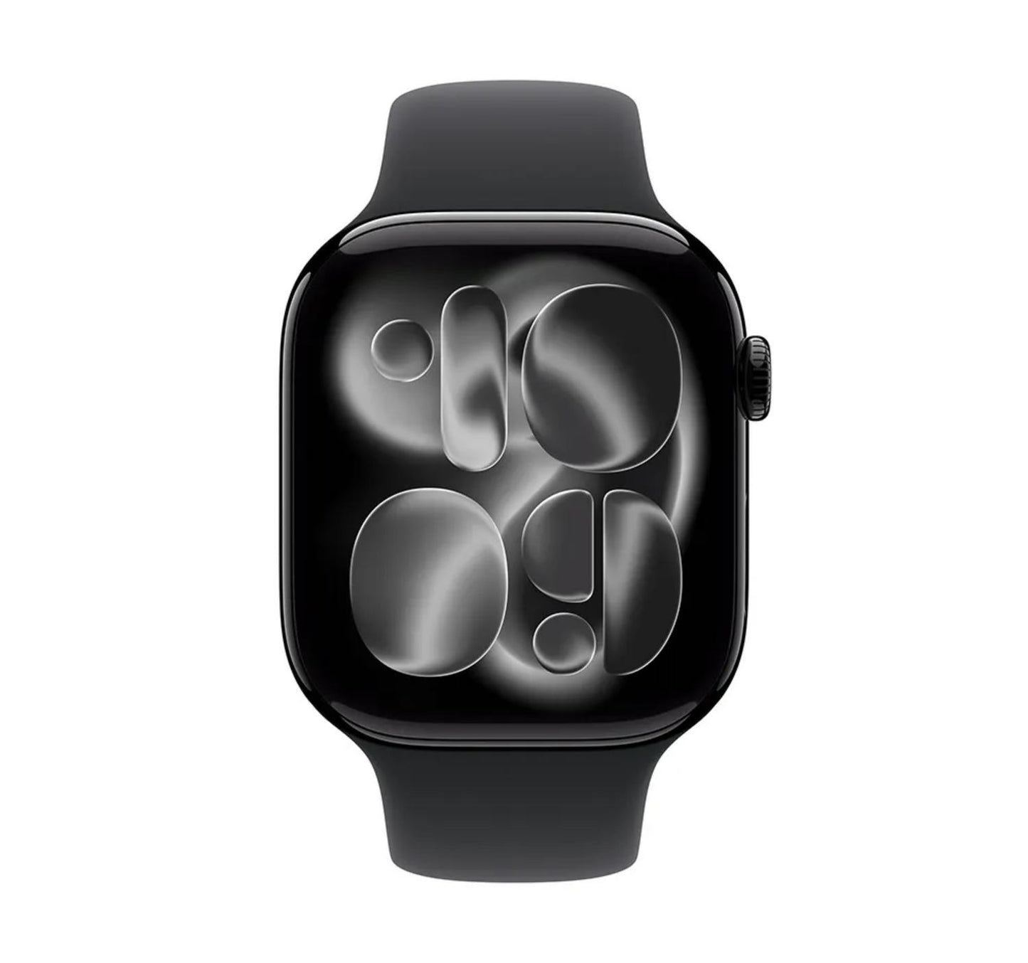 Apple Watch Series 11 GPS + Cellular Smartwatch, 46 mm Jet Black Aluminium Case with Black Sport Band (S/M), MFC24AF/A