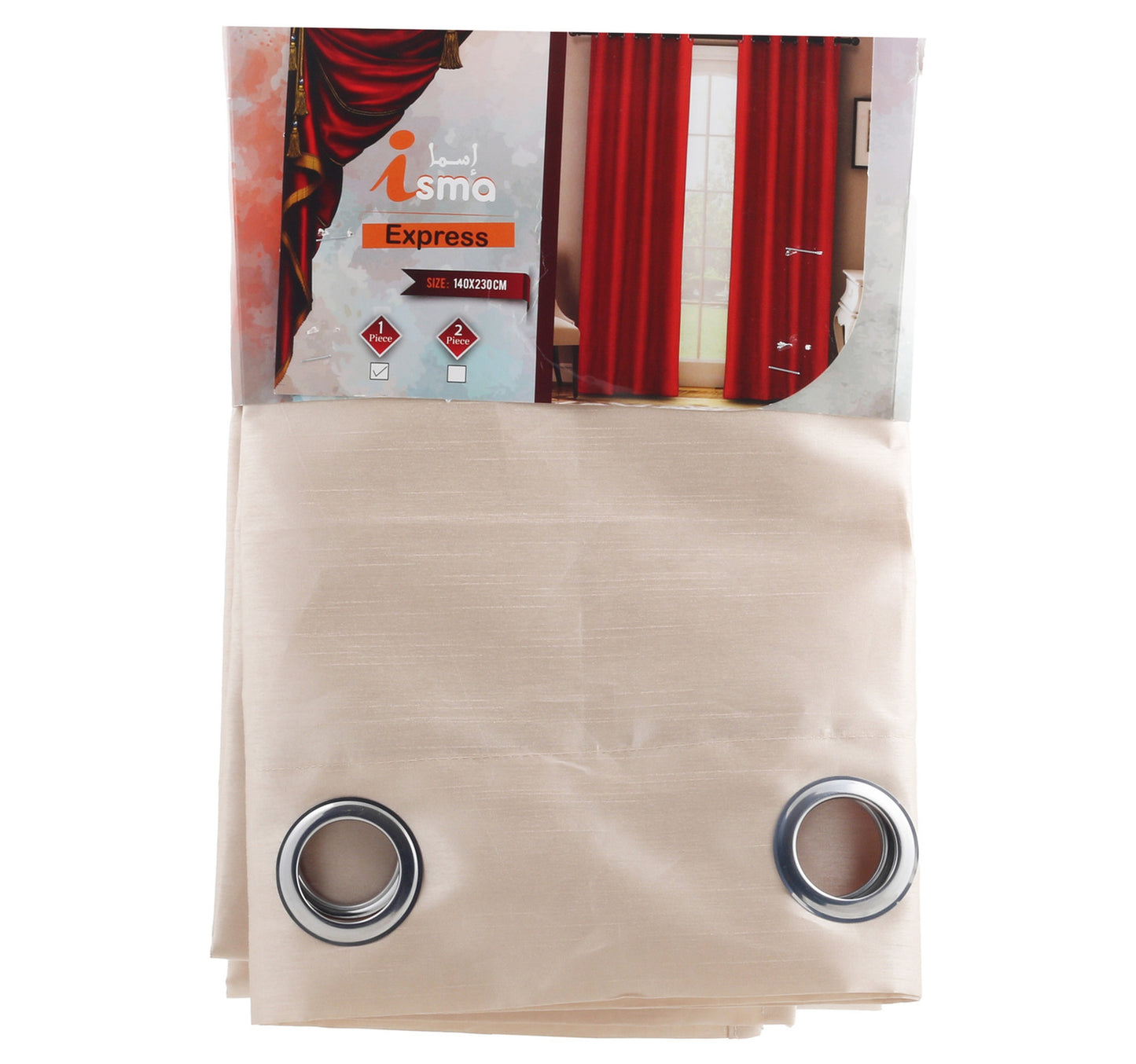 Isma Window Curtain 140 x 230cm Assorted Colors